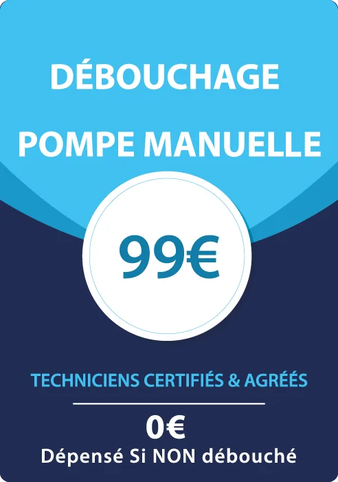 Débouchage pompe manuelle